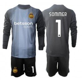 Inter Milan Yann Sommer #1 Keeper Thuis tenue Kids 2025-26 Lange Mouw (+ Korte broeken)